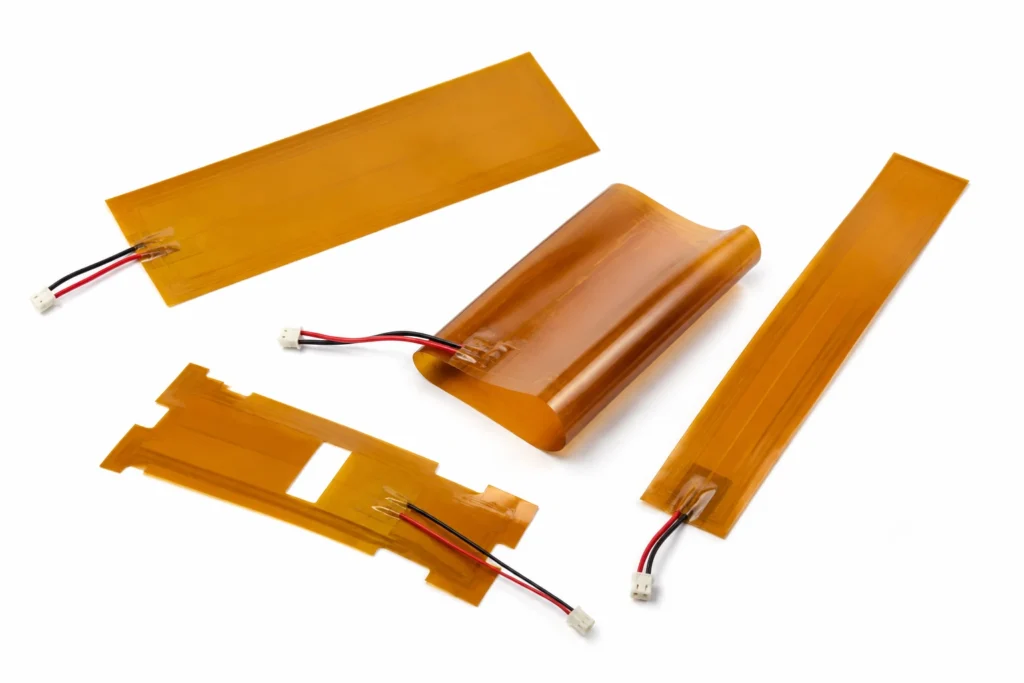 Battery Polyimide Film Heaters — the construction this page describes