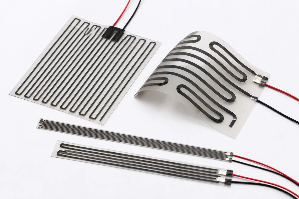 Printed Carbon Film Heaters — the construction this page describes